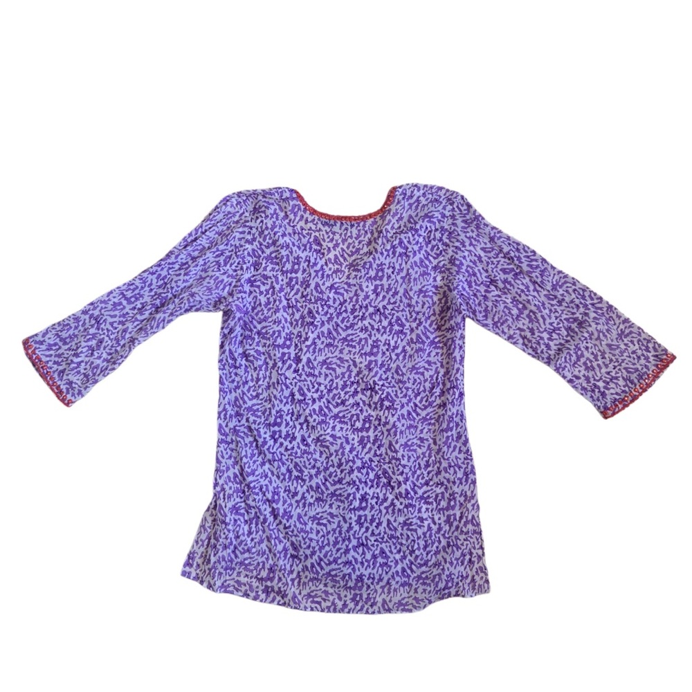 Purple Patterned Women's Top - Picture 2 of 5